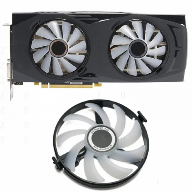 ZZZZ   Cooling Fan Replace For XFX AMD Radeon RX 470 480 570 4G 580 8G RX460 460 GPU