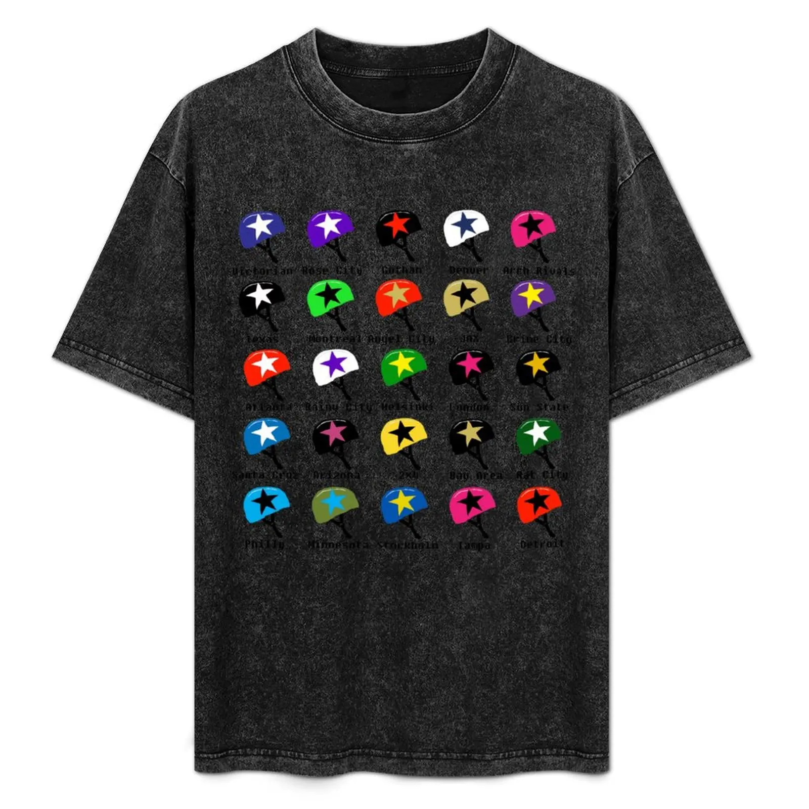 

Top WFTDA roller derby teams (Labeled) T-Shirt Active Wear Sports T-Shirt for Men