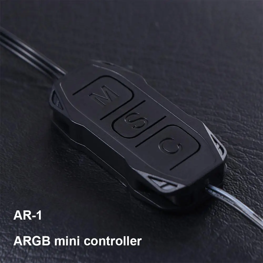 Fonte de alimentação 3 pinos para controlador síncrono sata botão manual rgb controlador cabo hub adaptador mini controle controlador cabo