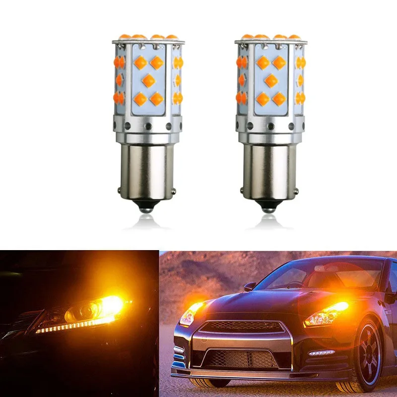 

2pcs BA15S P21W 1156 BAU15S Canbus No Error T20 7440 W21W WY21W Lamp Auto Turn Signal Bulbs 12v Car Led