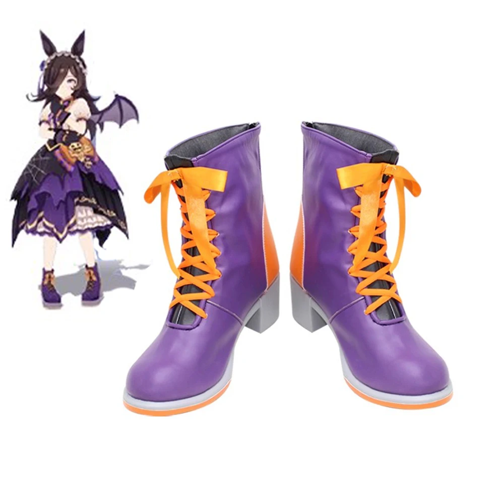 

Игра Pretty Derby Umamusume Рисовый душ Хэллоуин Обувь для косплея Сапоги Хэллоуин Рождественская вечеринка Ролевая игра Костюм Реквизит