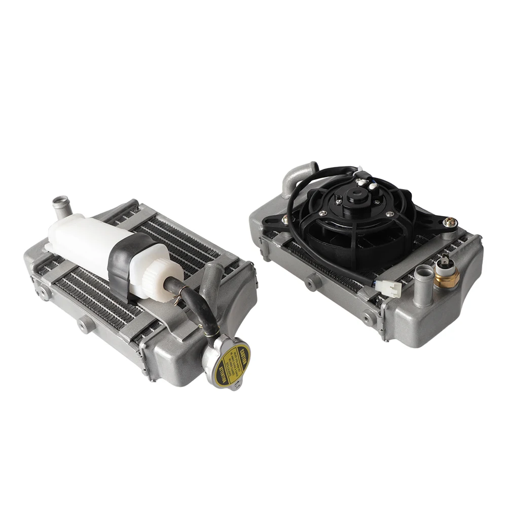 Motorcycle Water Tank Cooler Engine Radiator Assembly Suitable for Xmotos Apollo SHINERAY Zongshen Loncin Lifan 150cc 200cc 250c