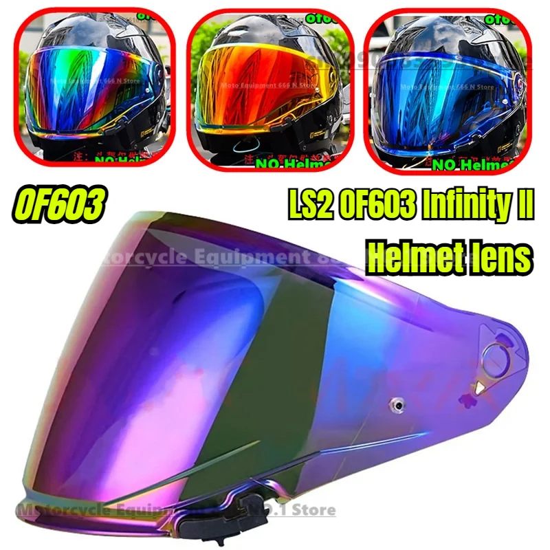

LS2 OF603 Infinity II Helmet Lens of603 Helmet silver Visors Lens Anti fog sticker Helmet Replacement Accessories