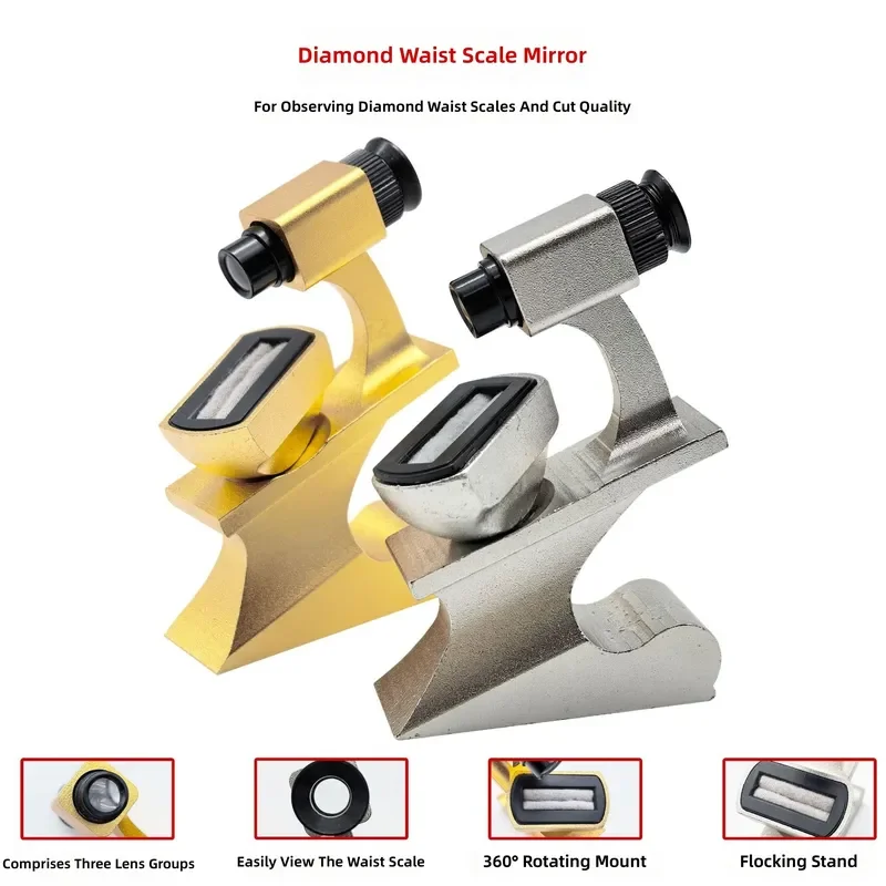 for 10x Diamond Waist Code Mirror for Jewelry Appraisal Metal Waist Prism GIA Code Observation and Testing