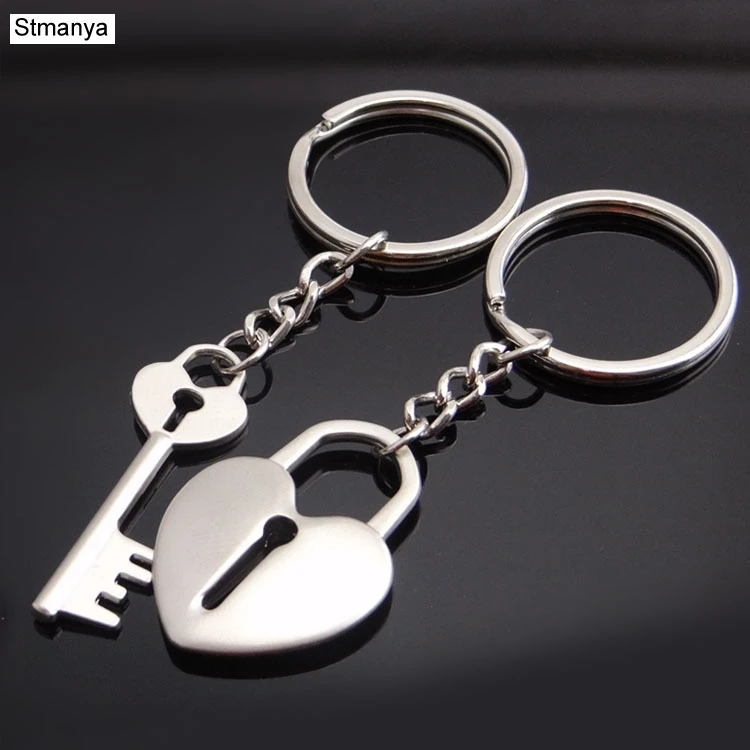 

New Men Heart shaped key High Quality Metal key Holder Bag Charm Accessories Hot Women Best Couple Gift Jewelry K1919
