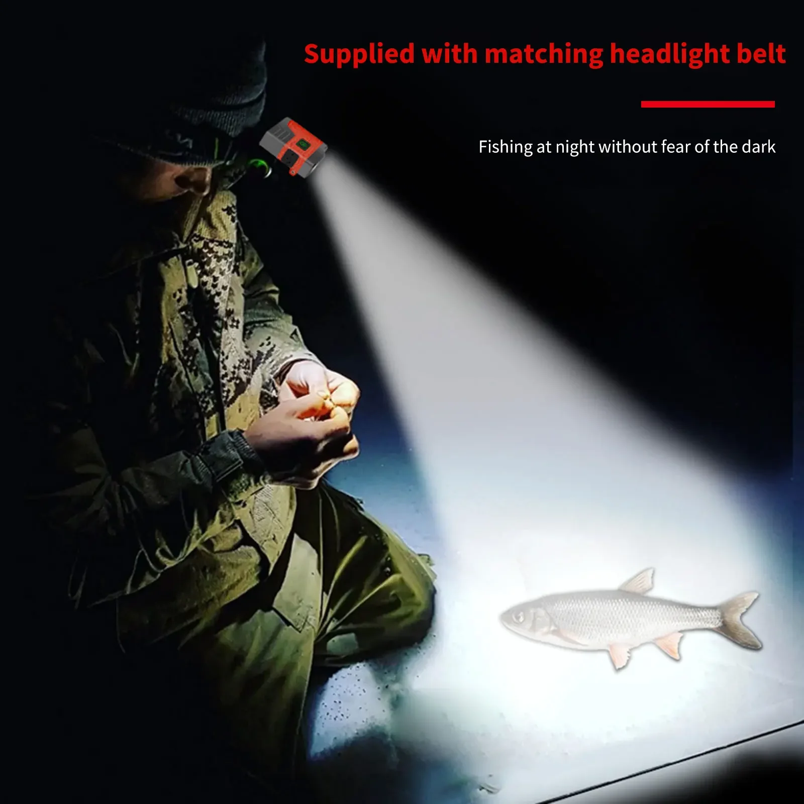 LED Induction Sensor Headlamp Outdoor Night Fishing Headlight Portable Lantern Head Torch Lamp Waterproof Work Light Flashlight