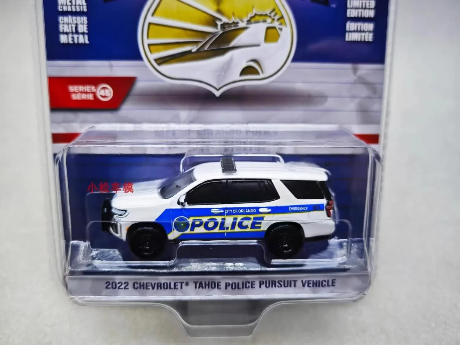 1:64 2022 Chevrolet Tahoe Police Pursuit Vehicle Diecast Metal Alloy Model Car Toys For Gift Collection