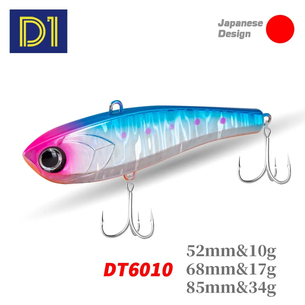 

D1 Ice Fishing Lure 52mm/68mm/85mm Winter VIB Baits Sinking Rattling Vibration Laser Add Pesca Bass Tuna Bluefish Tackle