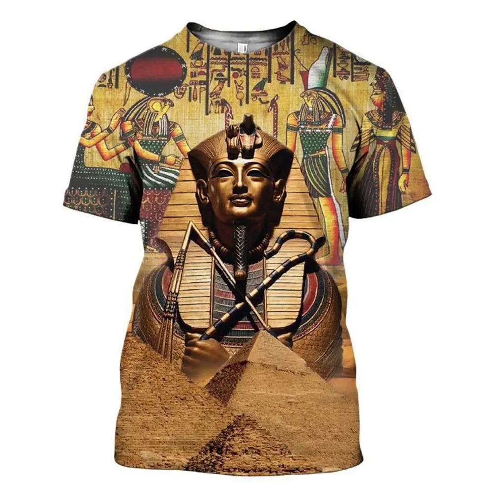 Фараон Египта футболки с графическим рисунком Летняя мода Мужская повседневная футболка большого размера Хип-хип Тренд Индивидуальные футболки с короткими рукавами в стиле ретро Фараон Египта футболки с графическим рисунком Летняя мода Мужская повседневная футболка большого размера Хип-хип Тренд Индивидуальные футболки с короткими рукавами в стиле ретро