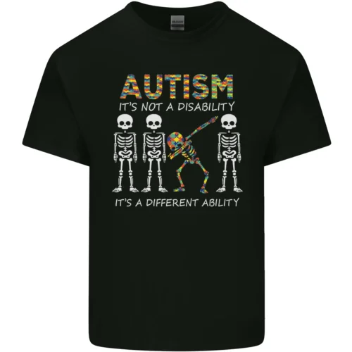 Autism A Different Ability Autistic ASD Mens Cotton T-Shirt Tee Top