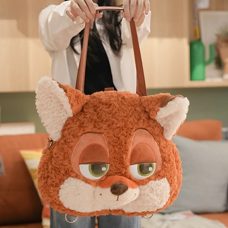 

2025 Cute Healing Plush Zipper Anti-Loss Design, Winter Fashion Essential Judy Nick Single Shoulder Bag for Women, High-Demand