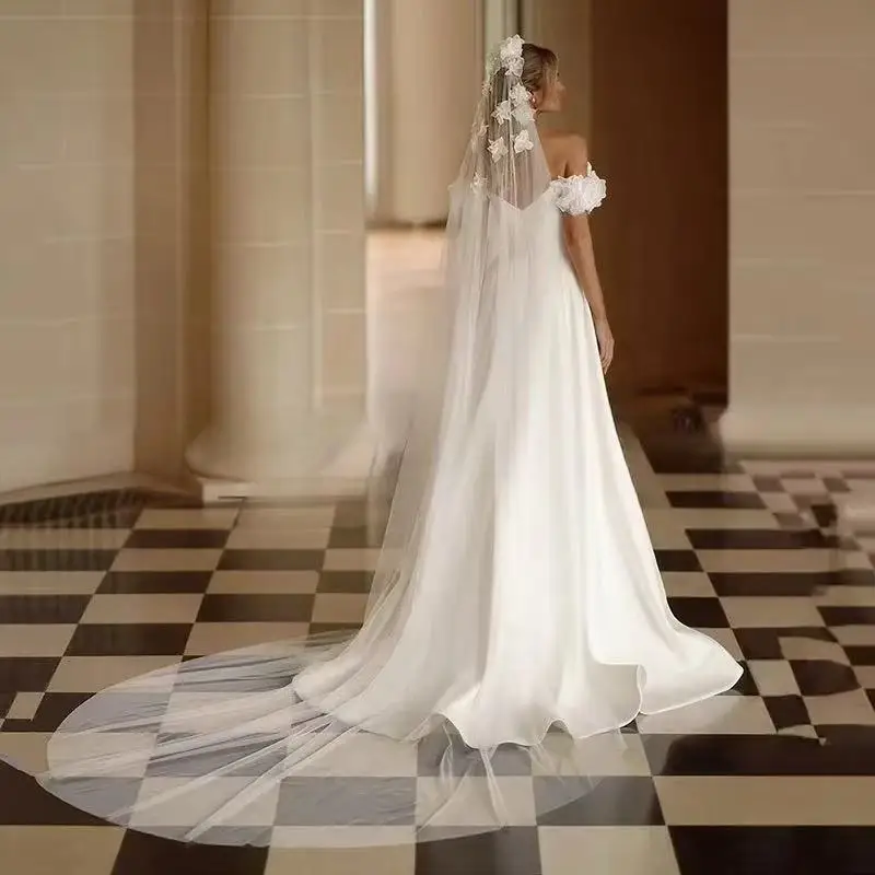 Customize A-Line Wedding Dresses Women Sweetheart Princess Bridal Dress Floor Length Boho Beach Sweep Train