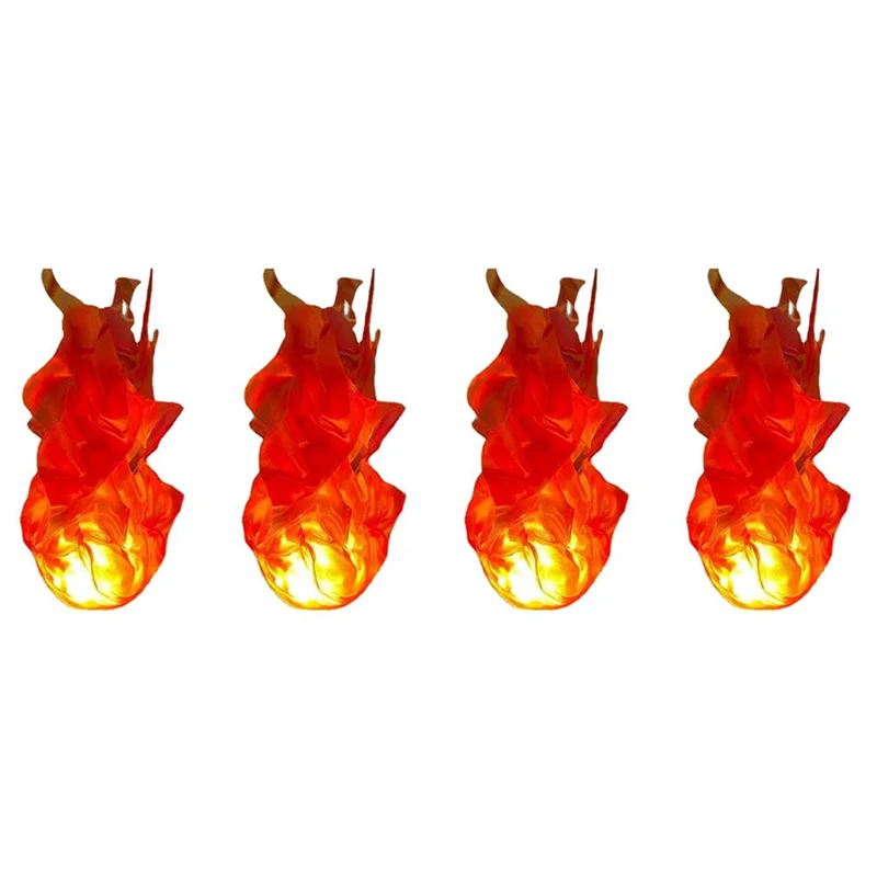 FAST-4X Halloween Floating Fireball Prop Flame Lamp Prop Artificial Fake Fire Floating Props No Flame