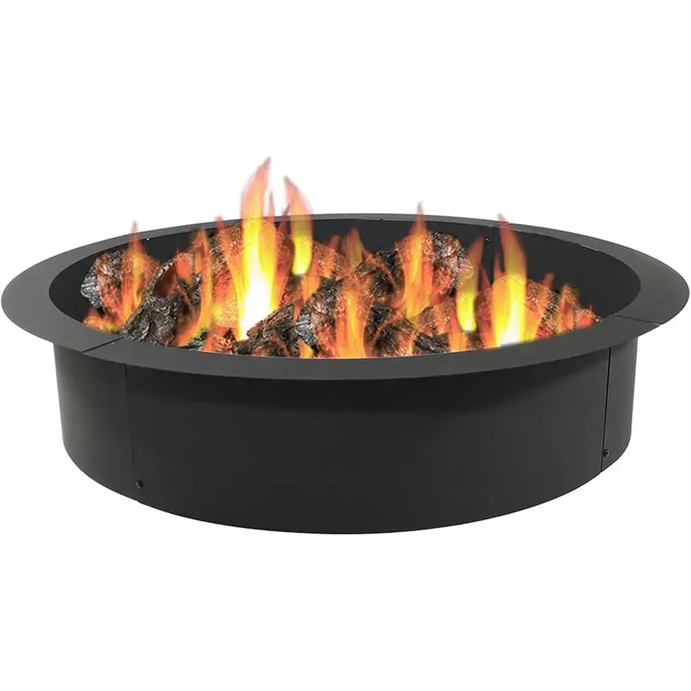 Sturdy Round Steel Fire Pit Insert - 42 Outer Diameter, 36 Inner Diameter - Suitable for Above or In-Ground Installation