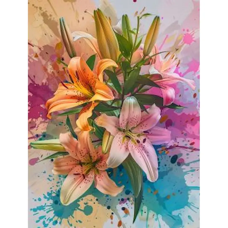 

CHENISTORY 5D DIY Diamond Art Painting Floral Full Square Round Drill Embroidery Bottle Needlework Wall Decoration