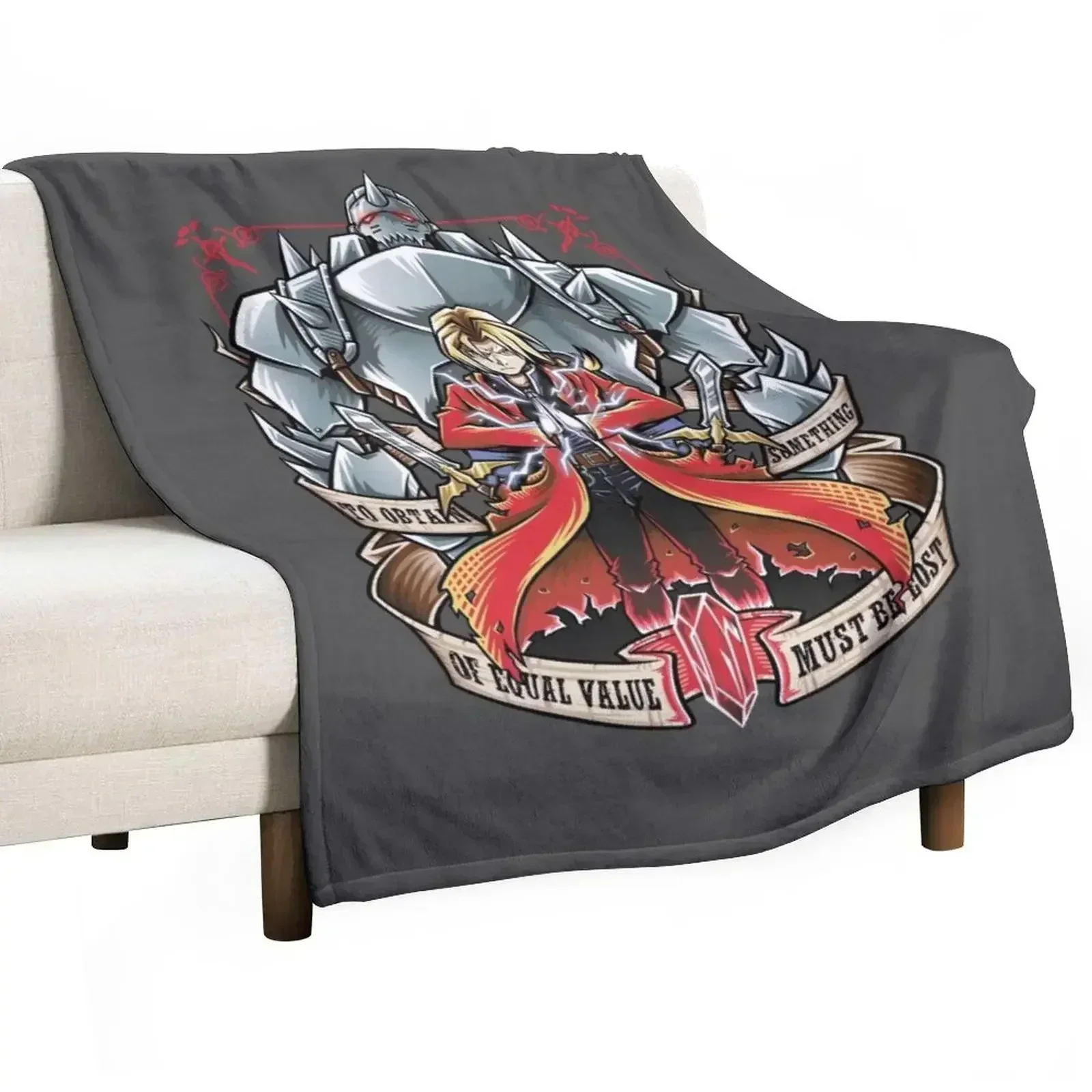 

Brotherhood - FullMetal Alchemist Throw Blanket Cozy Throw Blanket for Bed Sofa Chair