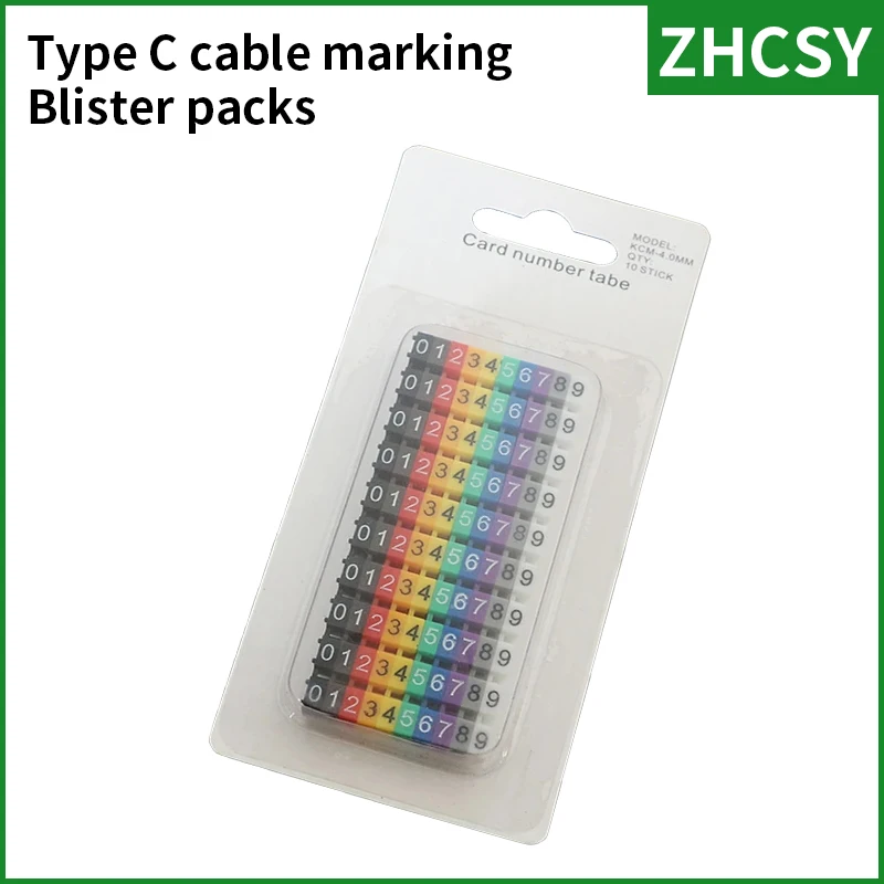 

Freeshipping Blister Plastic Cable Marker Clip M0/1/2/3 Wire Alphabit Size1.5 2.5 4.0 6.0 Sqmm Colorful Insulated