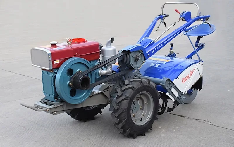 15hp Diesel Engine Power rotary Tiller Hand Walking Tractor