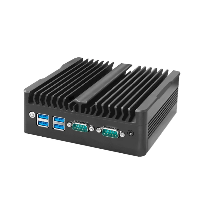 كمبيوتر صغير صناعي بدون مروحة COM DC12V I3 I5 I7 Win10 11 كمبيوتر صناعي صغير