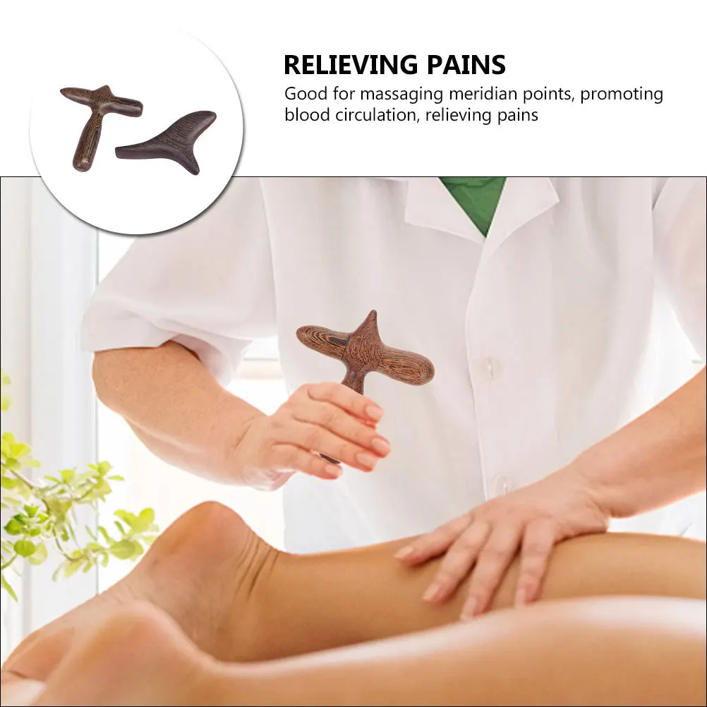 2 قطعة عصي تدليك خشب الورد عالية الجودة مدلك الجسم الخشبي لتخفيف نقاط الوخز آلام العضلات المحمولة الاستخدام المنزلي مريح