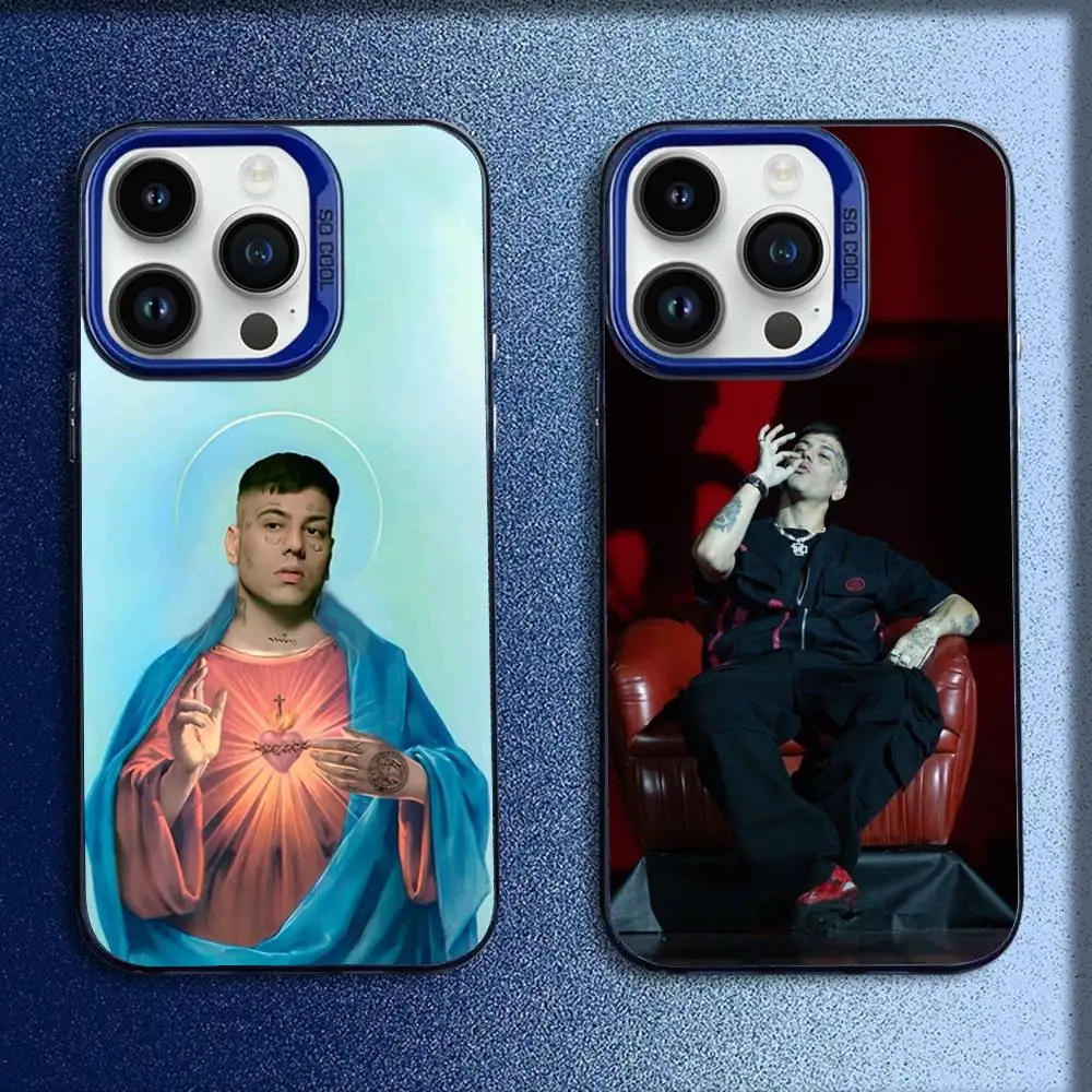 

Rapper AMERI D-DUKI Phone Case For iPhone 16,15,14,13,12,11,Mini,Pro,E,MAX Blue Candy Matte Shockproof Cover