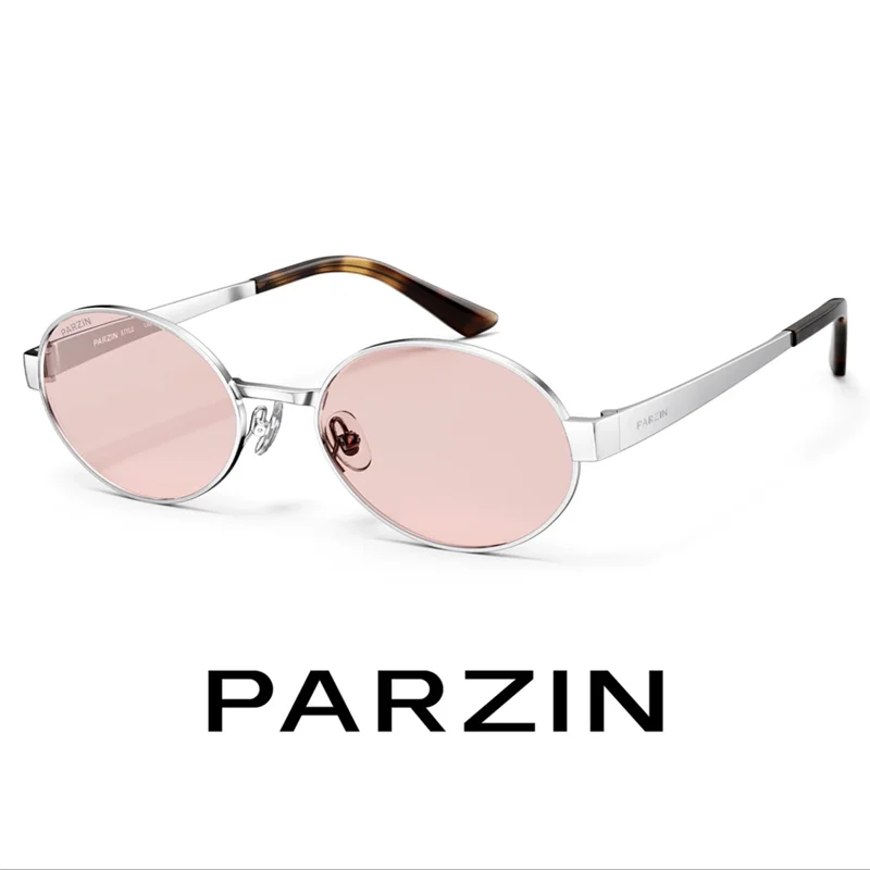 PARZIN Retro Oval Sunglasses Men Women UV400 Metal Frame For Driving Travel Shades PZ8632