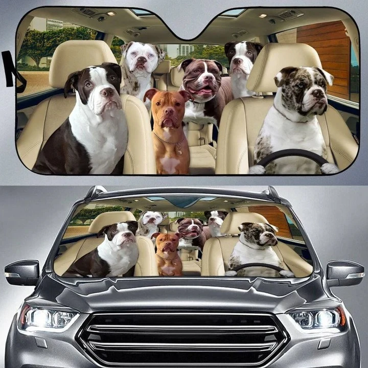 

Alapaha Blue Blood Bulldog Car All Over Printed 3D Sun Shade for Car Truck Decor Windshield Sunshade,Blocks UV Rays Sun