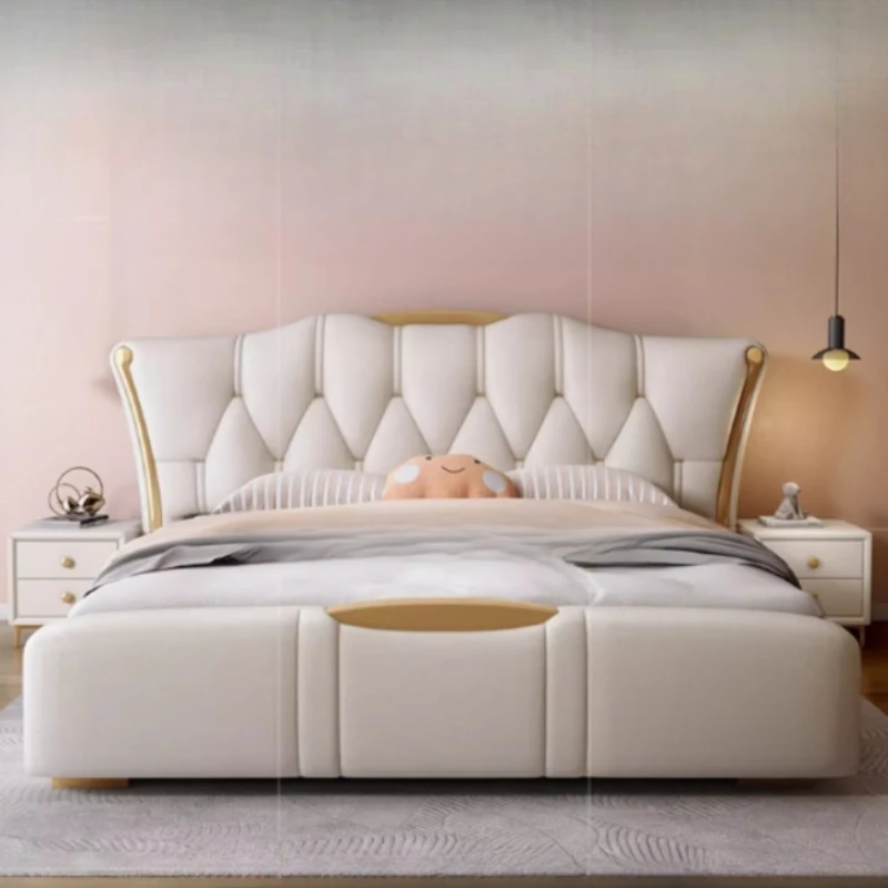 

Technology Velvet Double Bed Frame Luxury King Size Room Double Bed European Style Modern Cama De Casal Bedroom Furniture