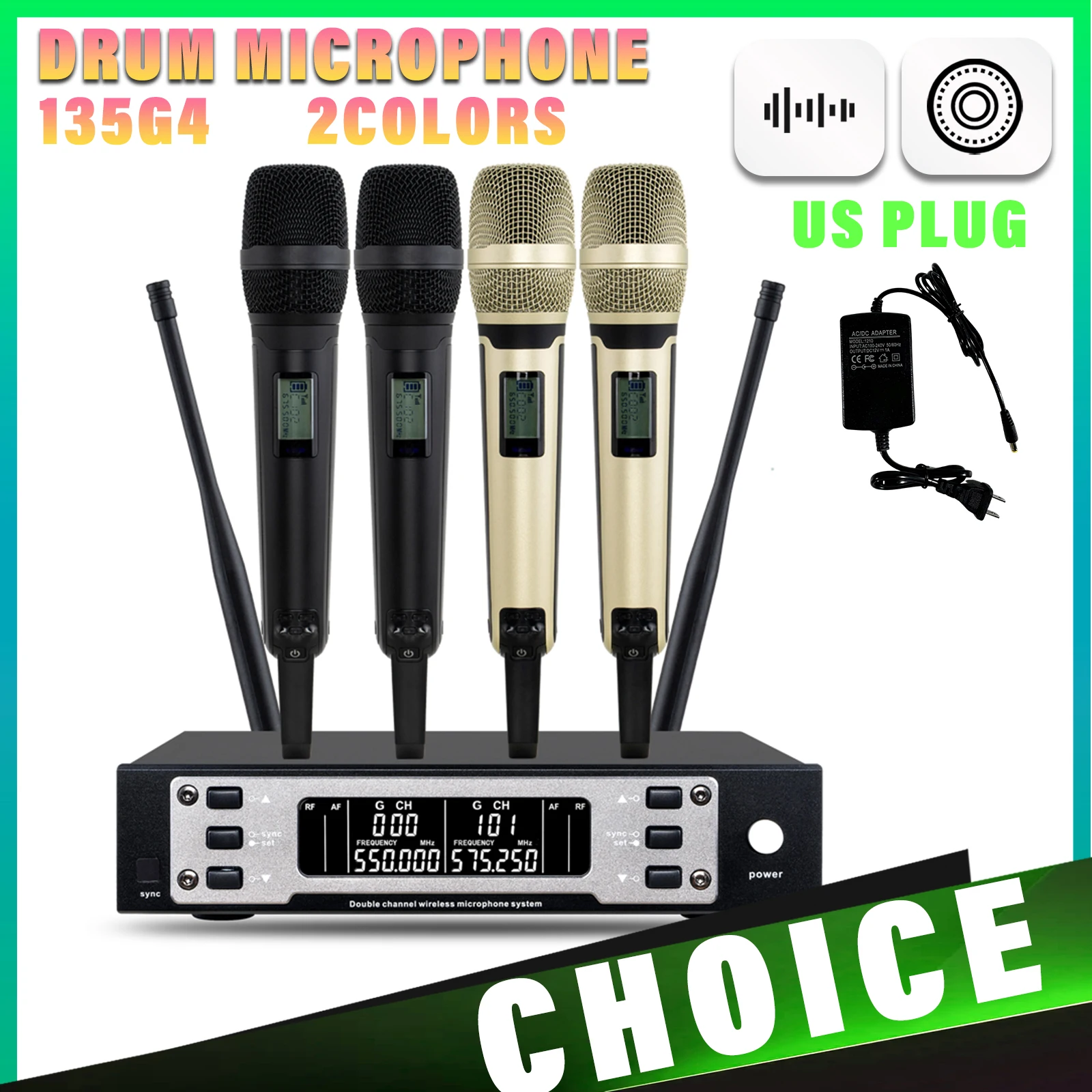 XGES4 Professional Wireless Microphone UHF Handheld Voical Party Home KTV Wedding Mic