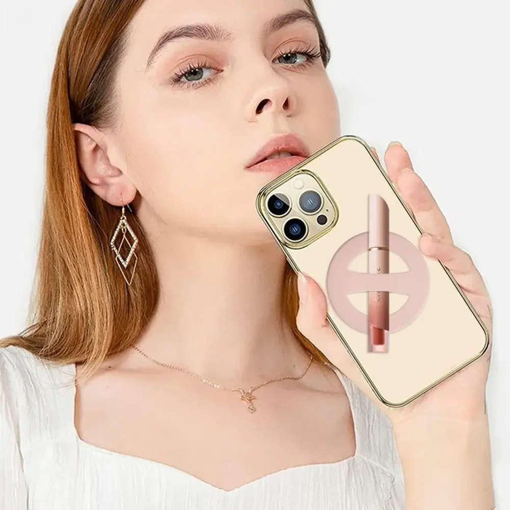 سيليكون المغناطيسي الهاتف حامل أحمر الشفاه المغناطيسي العالمي الشفاه الصقيل الهاتف الخلفي حامل جراب هاتف قوس النساء فتاة #2