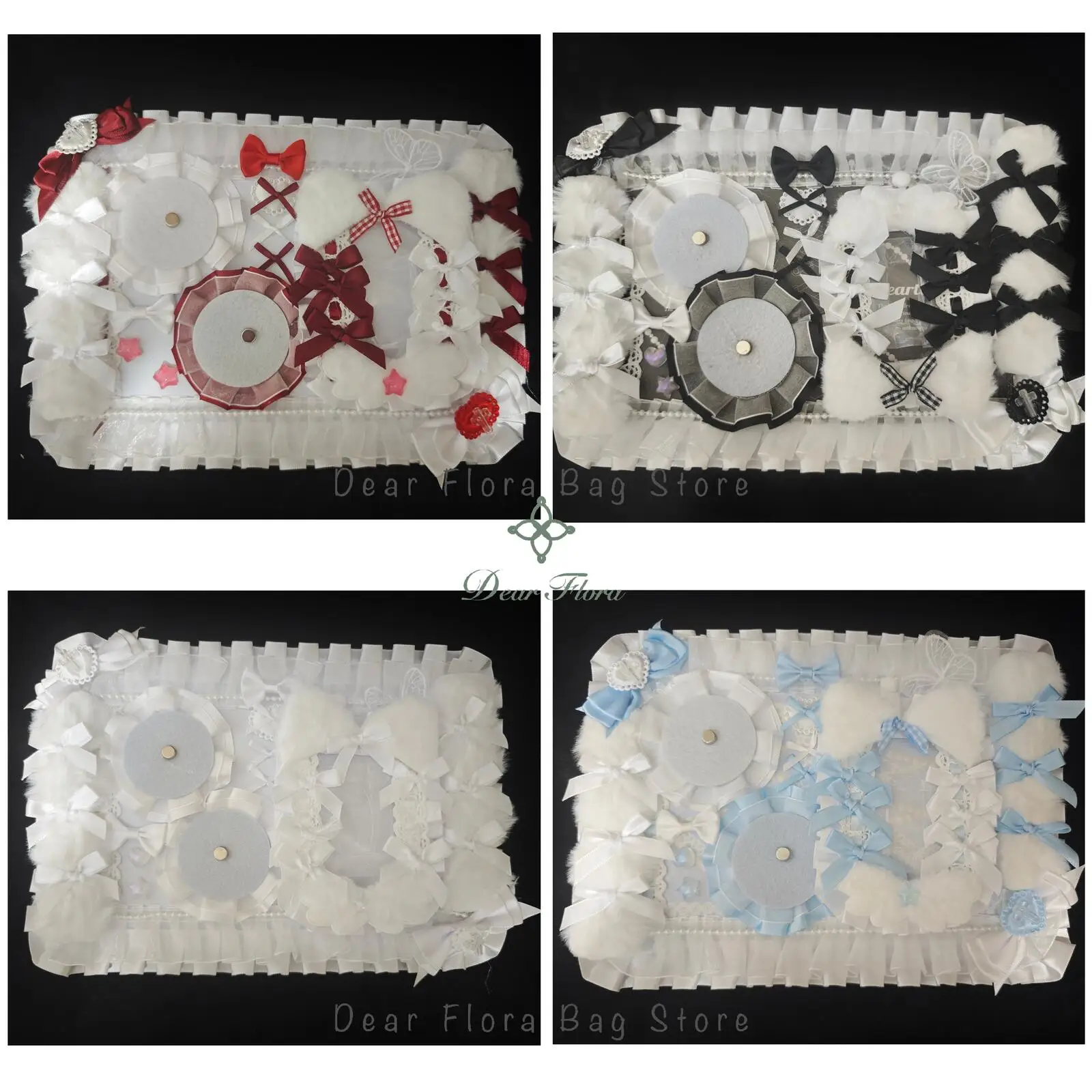 Neues Ita Bag Anime Abzeichenhalter-Set: Süßer Band- und Spitzen-Pin-Organizer, Itabag Dekorative Einlegeplatte, Zubehör für Abzeichen-Display-Board – Detail 5