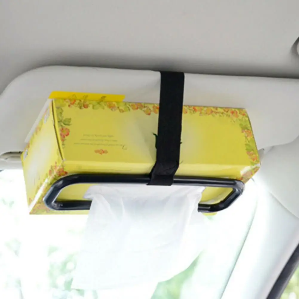 Support de boîte à mouchoirs frontal, bandage élastique, pare-soleil de voiture, rangement intérieur automatique, décoration d'accessoires de voiture