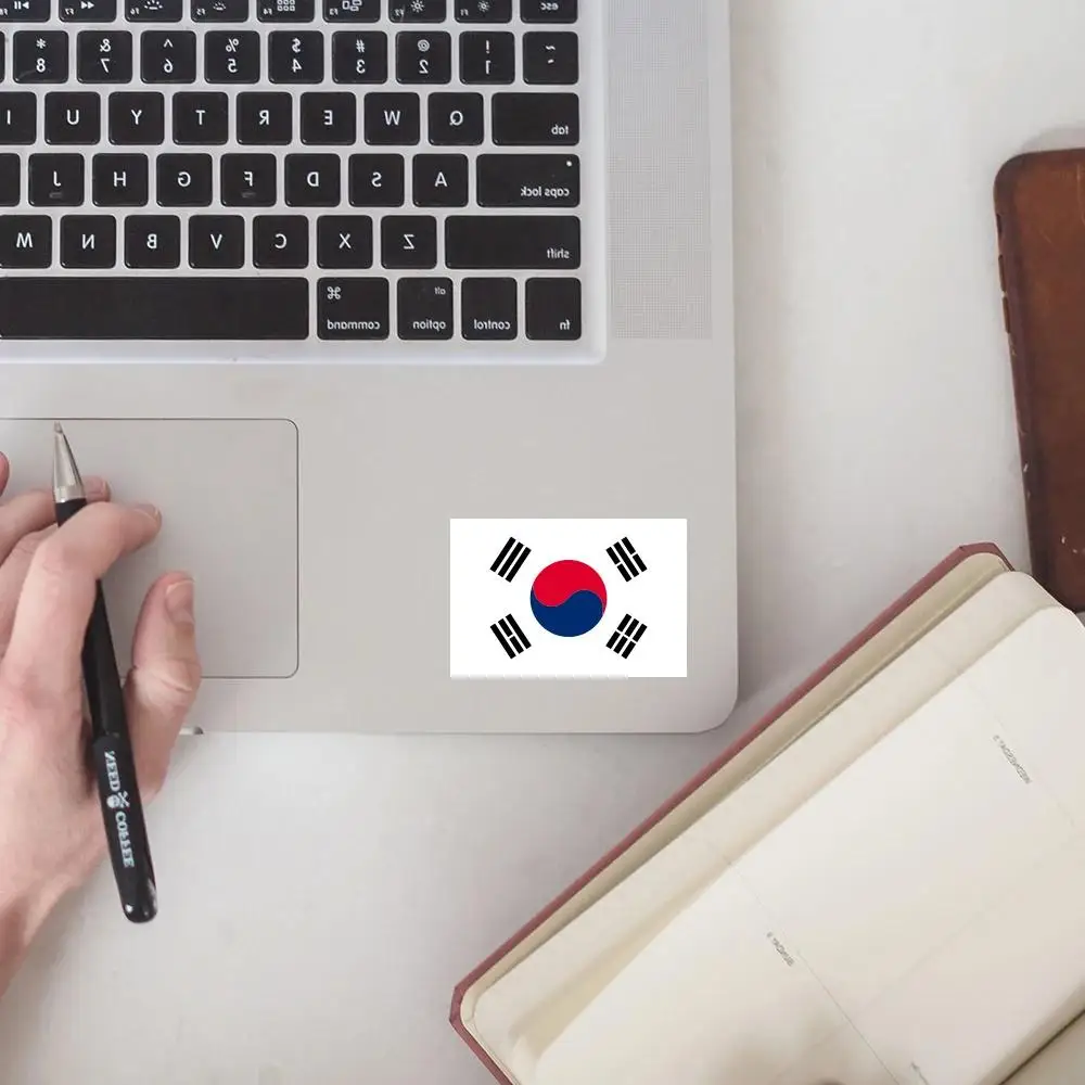 3 Stück/Set koreanische Flaggen-Autoaufkleber, wasserfeste Vinyl-Aufkleber, geeignet zum Dekorieren von Fahrzeugen, Fenstern, Stoßstangen und Laptops