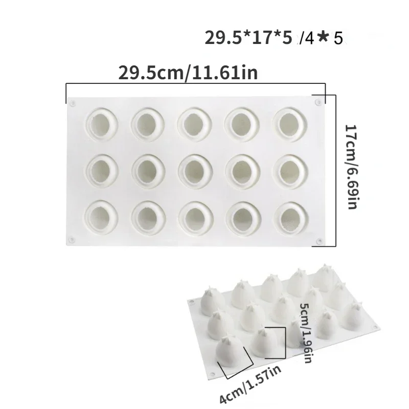 15 hole strawberry cake silicone baking mold mousse chocolate ice cream jelly baking pastry decoration tool kitchen accessories - Image 6