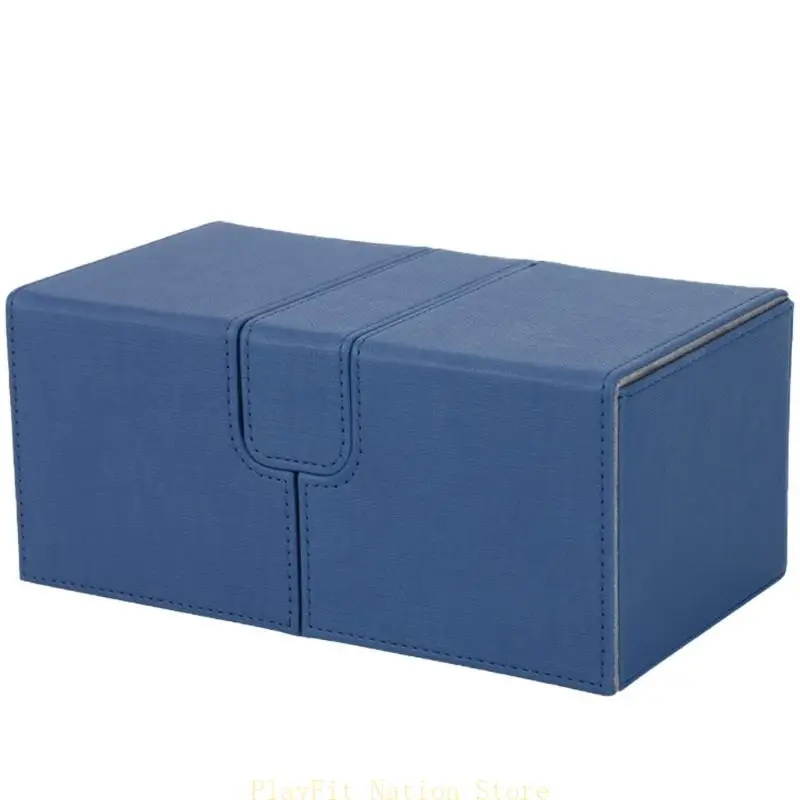 

242F Playing Cards Deck Card Storage Box for Game Cards Storage PU Leather Deck Card Box Card Deck Case Cards Box