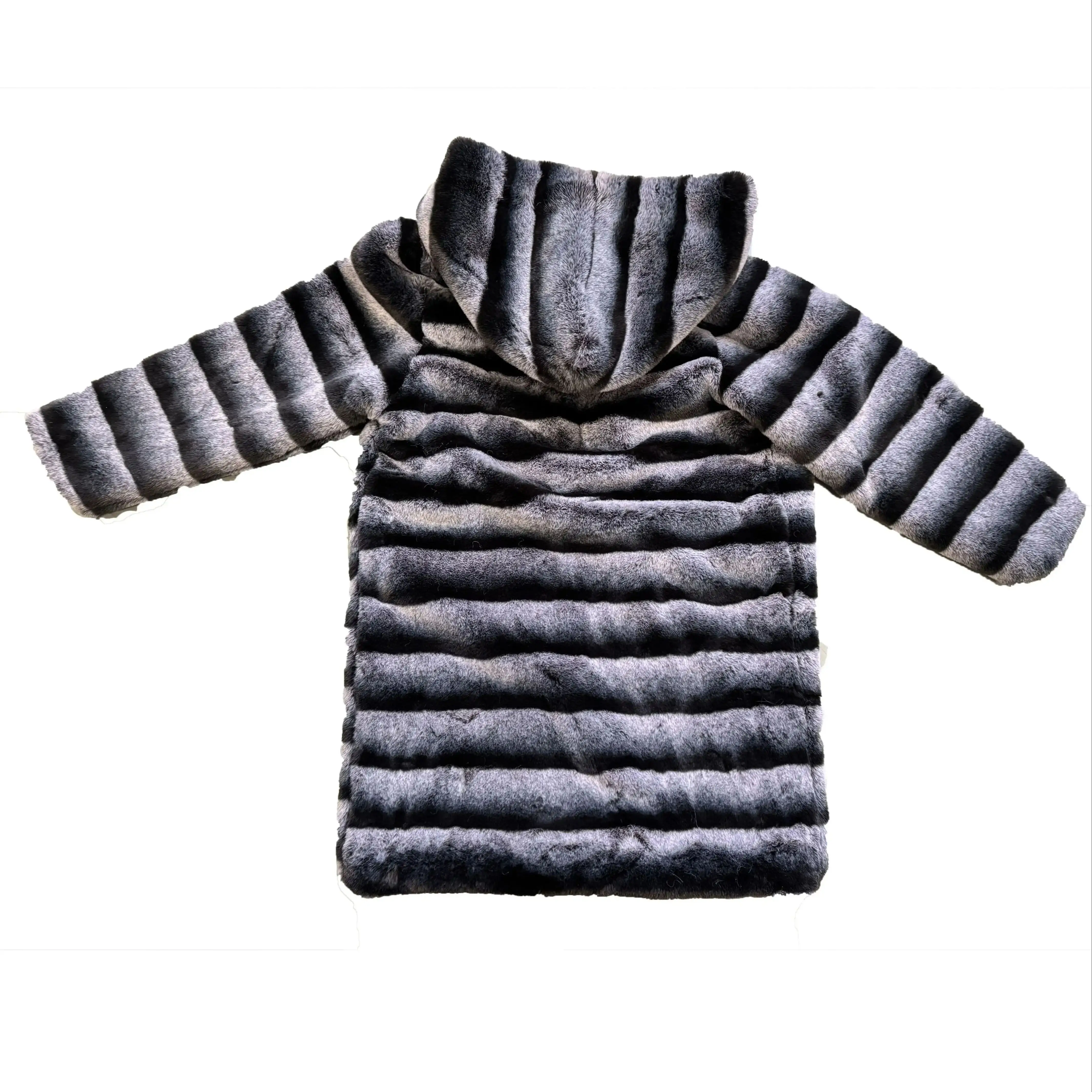 Женская мода Длинное пальто из искусственного меха Женское пальто с длинным рукавом Модное пальто из искусственного норкового меха с лацканами