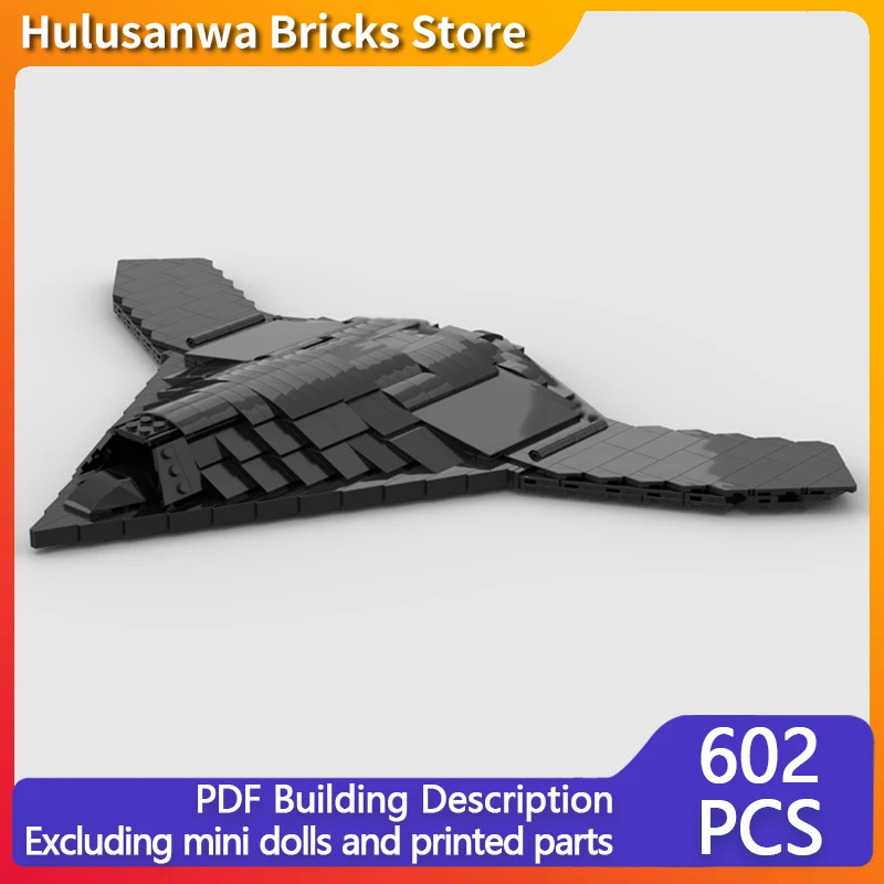 X-47B Unmanned Aerial Vehicle Model MOC Building Bricks War Equipment Modular Technology Gift Holiday Assemble Children Toy Suit