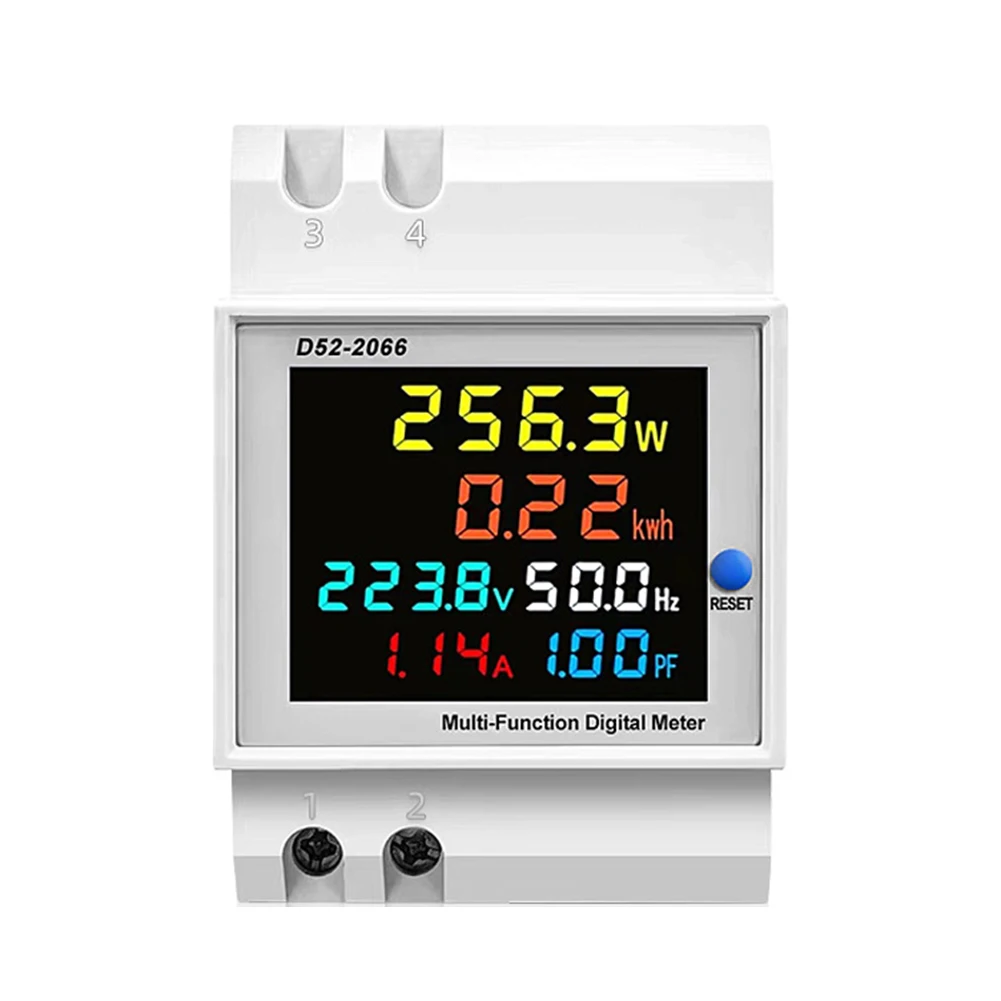 

Industry Laboratory Electricity Meter AC40.0-300.0V Digital Display Multifunctional Plastic Shell Rail-type Tool