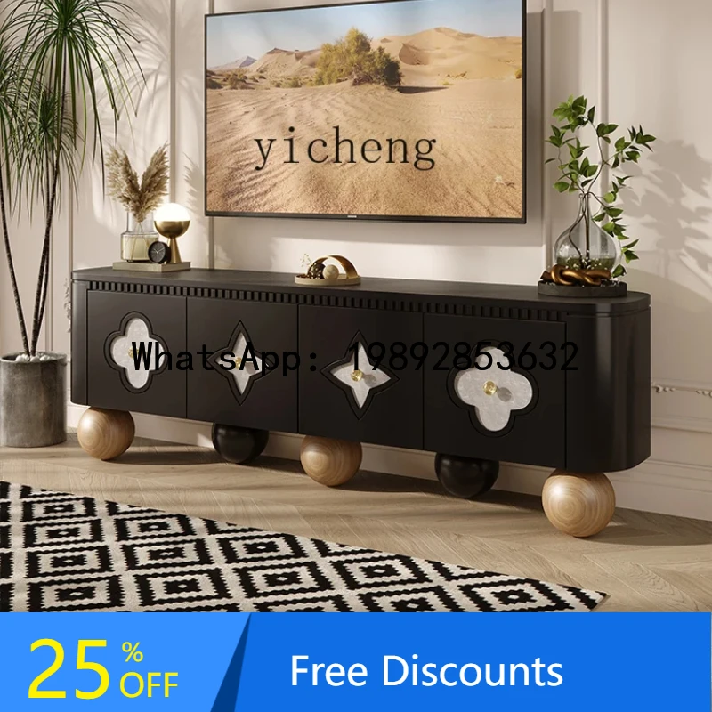 

Nordic Antique TV Cabinet Living Room Villa Affordable Luxury Style Floor Cabinet Audiovisual Cabinet