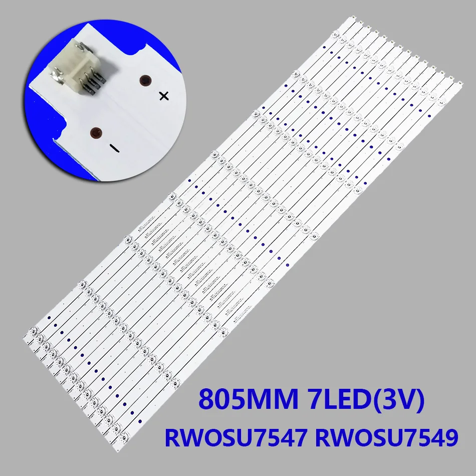 KIT 14PCS LED Backlight Strip 805MM for RCA RWOSU7547 RWOSU7549