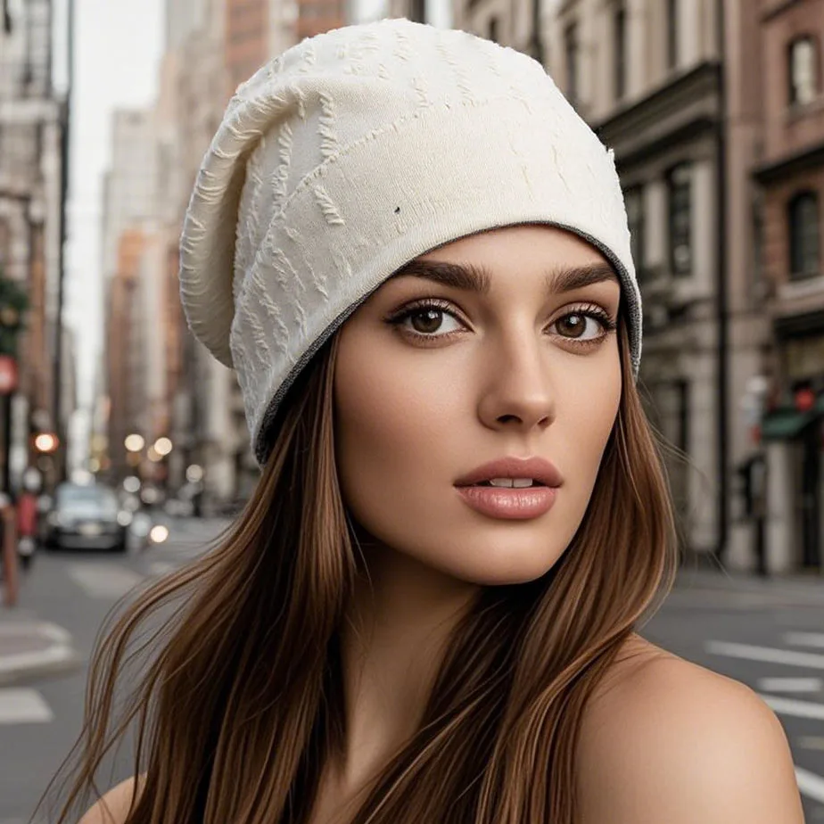 

New Spring Autumn Warm Women Beanies Skullies Casual Knit Outdoor Soft Beauty Hat Adult Lady Striped Female Gorras Bone Sale