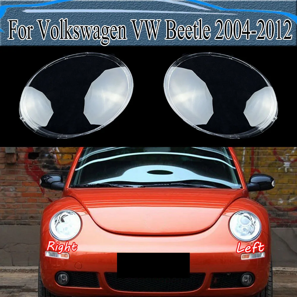 

For Volkswagen VW Beetle 2004-2012 Headlight Cover Headlamp Lamp Shell Transparent Lens Plexiglass Replace Original Lampshade