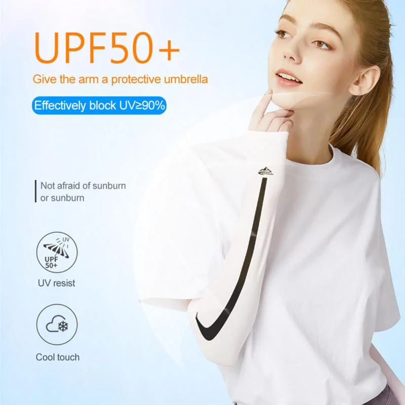 Ice Silk Cooling Sun Shade Sleeves Women Men Uv Protection Quick Drying Long Elasticity Gloves Outdoor Fishing Sport Arm Cover