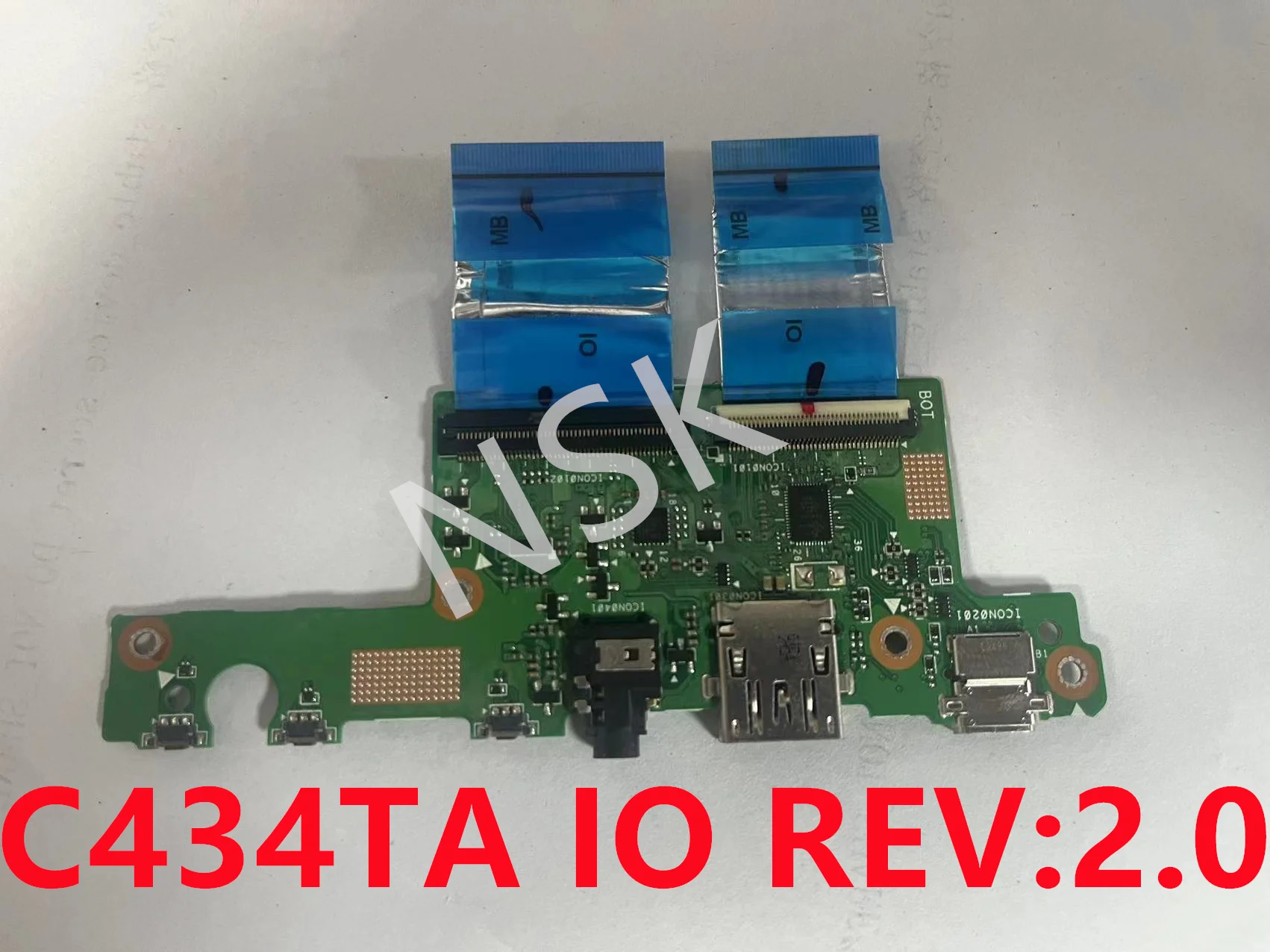 Original C434TA IO REV:2.0 For Asus TYPE-C  Audio Headset Charging Power On USB Button BOARD With Cables 100% TEST OK