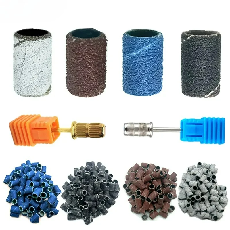 

80#120#180# Nail drill. 50pcs/batch Nail Polishing Tape for Foot Care Nail Art UV Gel Polish Nail Drill Bit Accessories