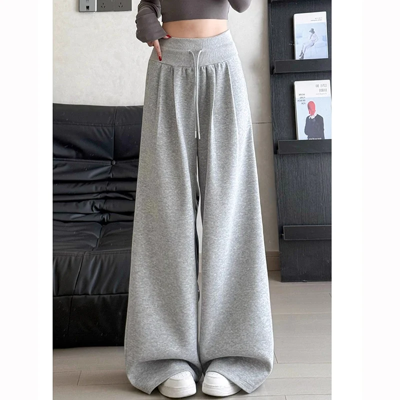 Mädchen Hohe Taille Bequeme Dünne Jogginghose Weibliche Casual Täglichen Gerade Bein Hosen Frauen Klassische Mode Feste Hosen
