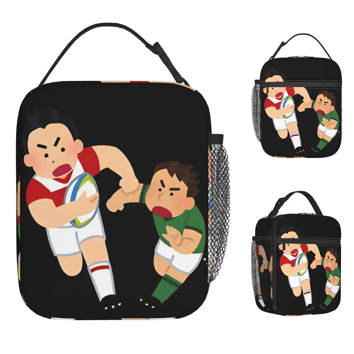 กระเป๋าใส่อาหารกลางวันลาย Clash of Passion & Power สำหรับปิกนิก พกพาสะดวก ใช้ได้ทั้งชายและหญิง ทำจากผ้า Oxford ลายกราฟิก