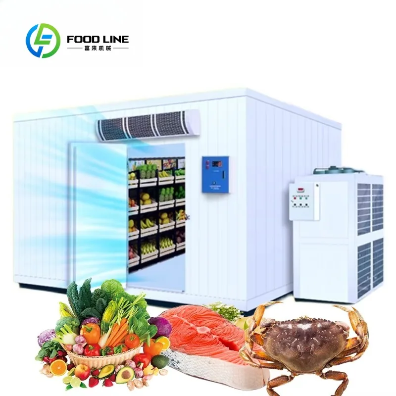 Commercial Walk-in Cold Storage Room Industrial Cold Room Freezer for Seafood Preservation Energy Saving Cold Storage Warehouse