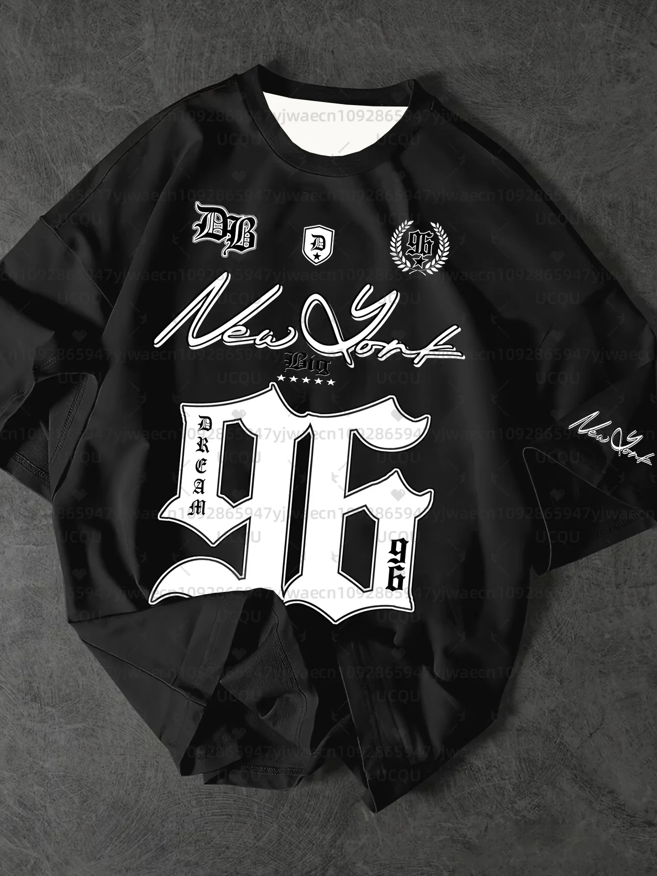 الرجال قميص رياضي نيويورك 96 طباعة تي شيرتات قصيرة الاكمام الصيف الجرافيك تي شيرت الفانيلة حجم كبير المرأة تي شيرت رياضي بلايز