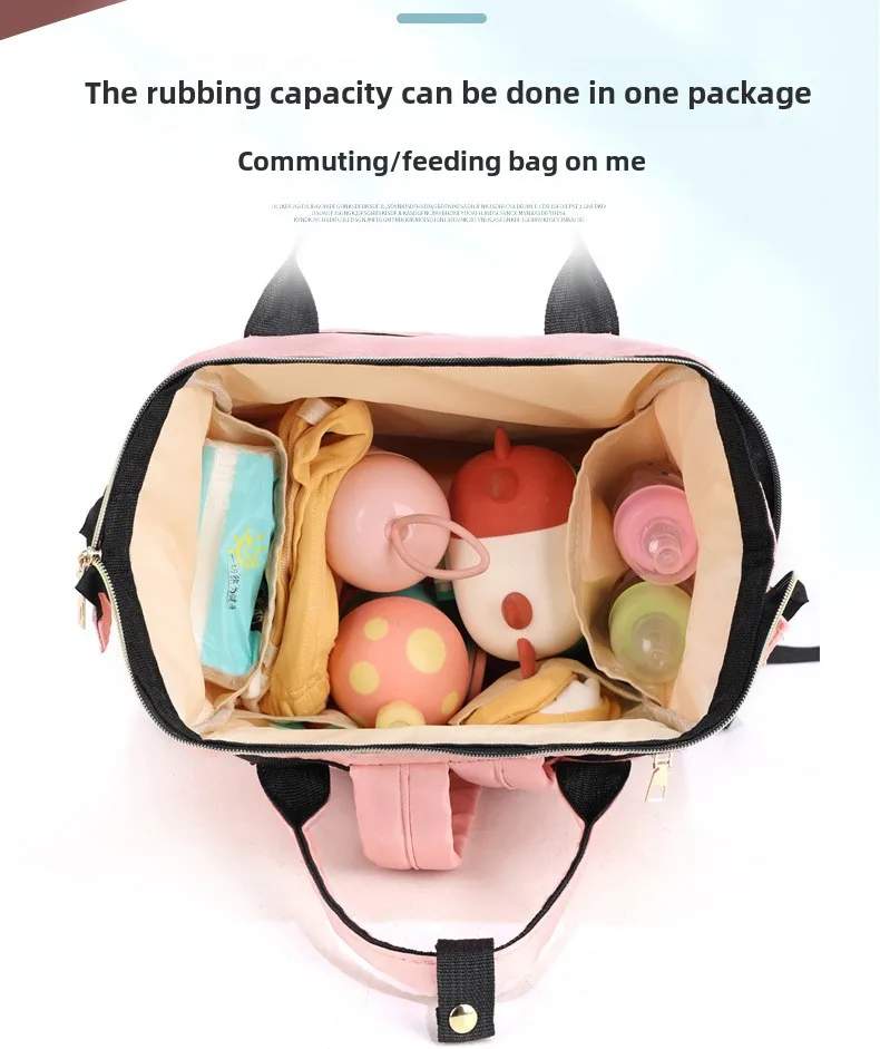 Personalisierte Namens-Mama-Tasche, multifunktionaler Windelrucksack mit doppelter Schulteraufbewahrung für Outdoor-Reisen, Mutter-Geschenk – Detail 12